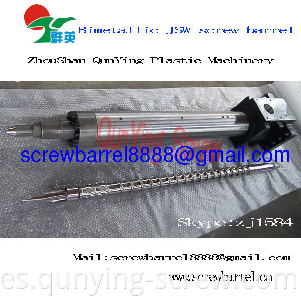 JSW screw barrrel for JSW injection molding machine